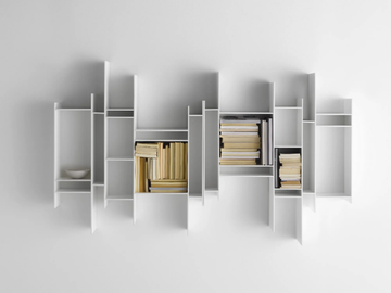 RANDOMITO - Open wall-mounted MDF bookcase by MDF Italia - view 2
